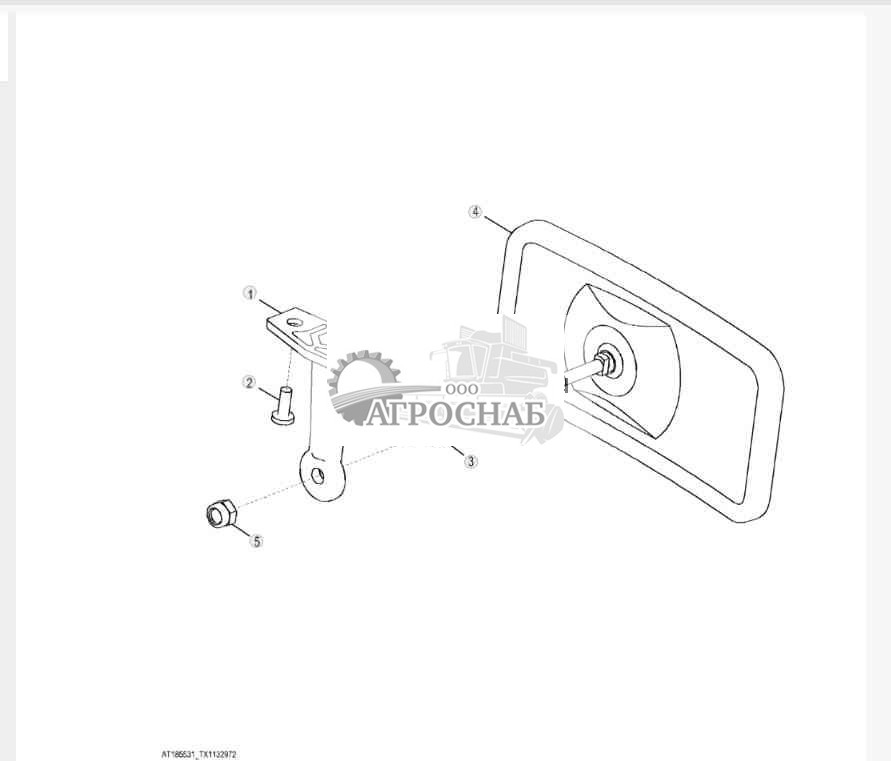 Внутреннее зеркало заднего вида, установлено спереди 